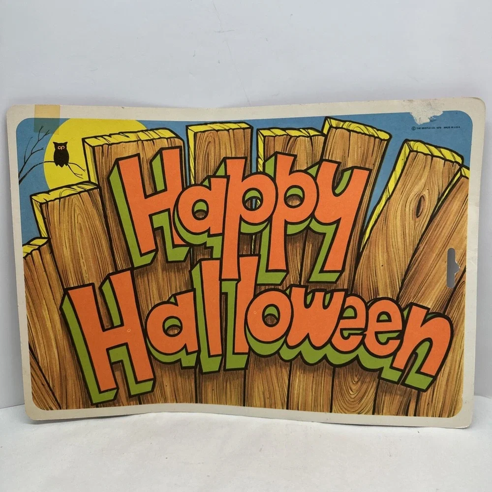Vintage Halloween Die Cut Cardboard Wall Window Decorations Beistle Eureka Lot 9